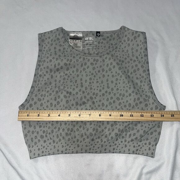 AYBL Large Evolve Speckle Seamless Crop Best Gray Sports Bra - Picture 6 of 6